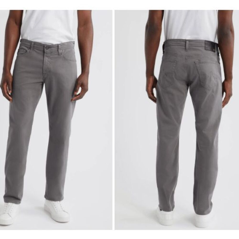 NEW! Adriano Goldschmied The Graduate Tailored‎ Leg Pants Sueded Gray Size 28x34